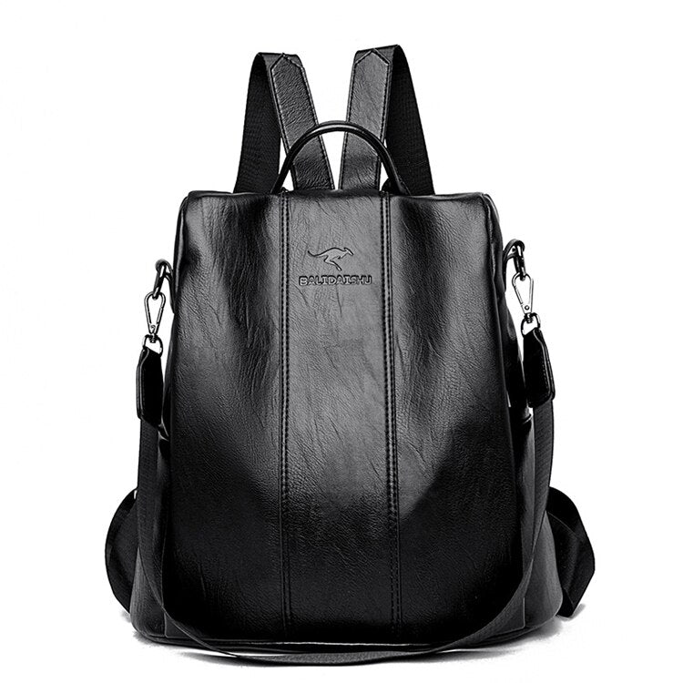 Dames Rugzak Antidiefstal Vintage Stijl 0