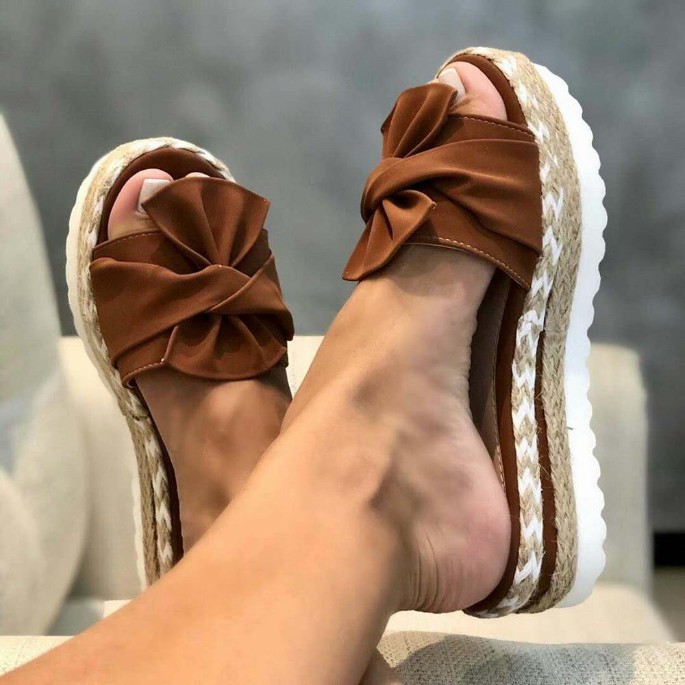 Dames Sandalen Plateau met Knoopdetail voor Zomerstijl 7
