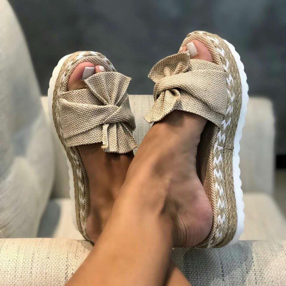 Dames Sandalen Plateau met Knoopdetail voor Zomerstijl 8