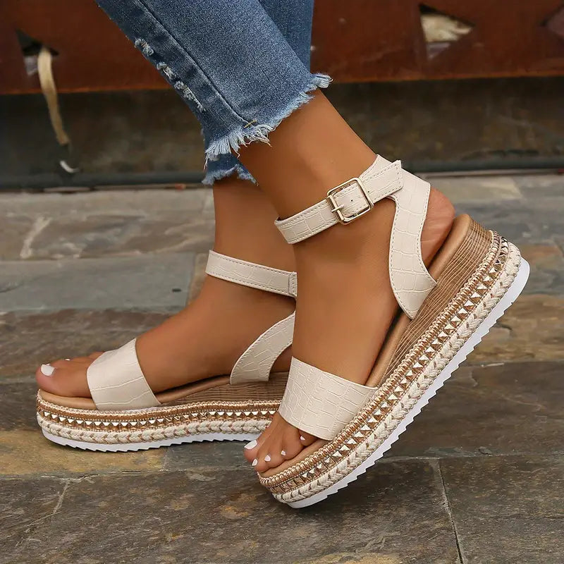 Dames Sandalen met Enkelband Comfortabel Synthetisch Leer 2