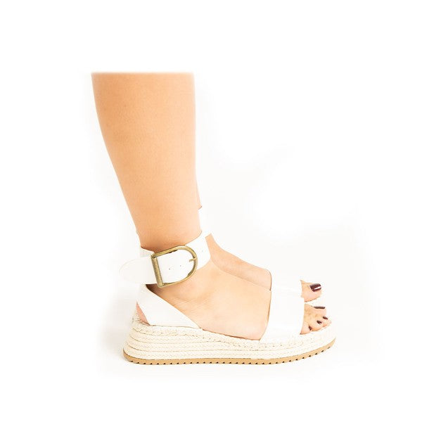Dames Sandalen met Hak Wedge Kunstleer Enkelbandje 1