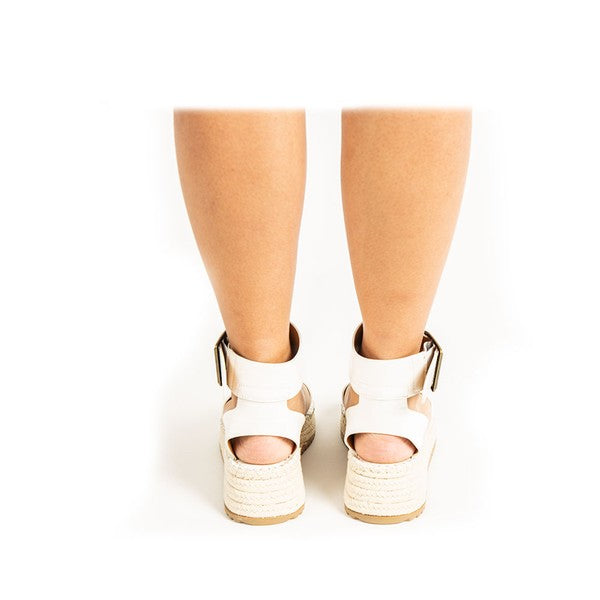 Dames Sandalen met Hak Wedge Kunstleer Enkelbandje 2