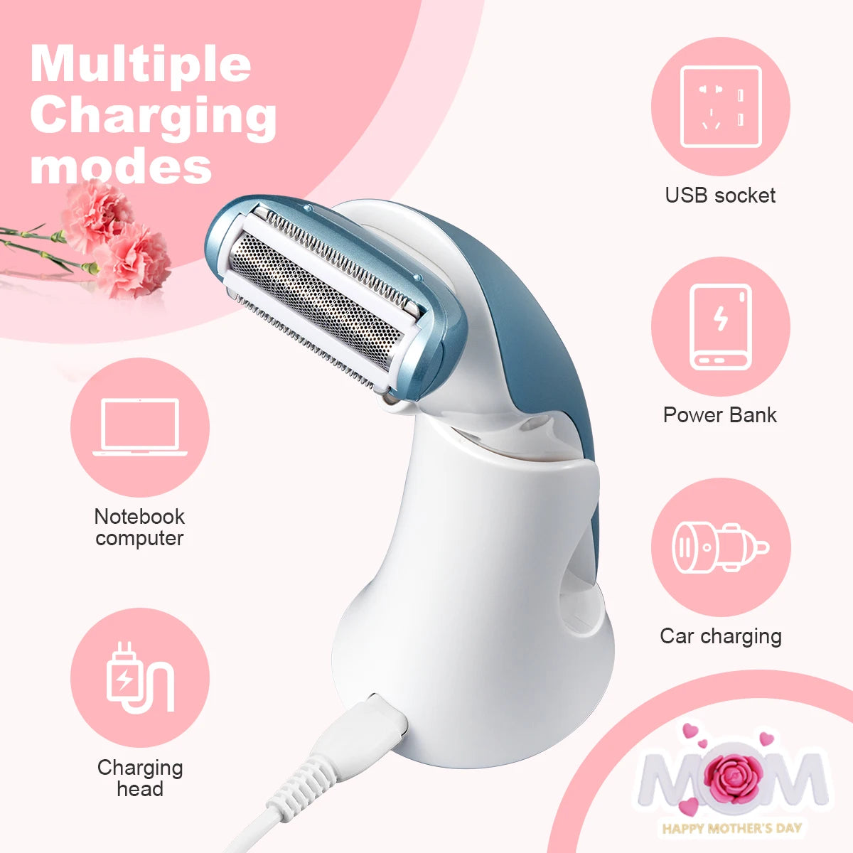 Dames Scheerapparaat Voor Dames 5-in-1 Compact en Oplaadbaar 2