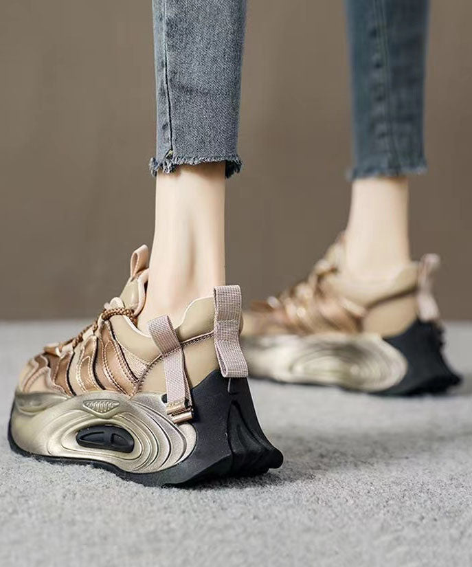 Dames Schoenen Platte Met Platform en Gesplitste Kruisband 0