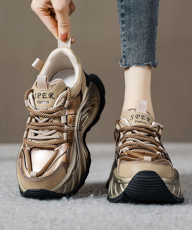 Dames Schoenen Platte Met Platform en Gesplitste Kruisband 3