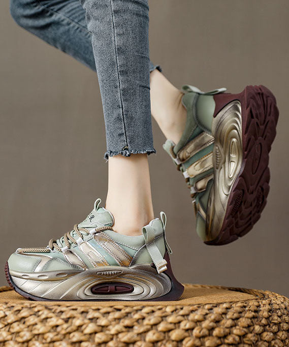 Dames Schoenen Platte Met Platform en Gesplitste Kruisband 4