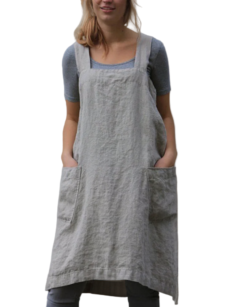 Dames Schortjurk Lichte Stijl met Zakken 0