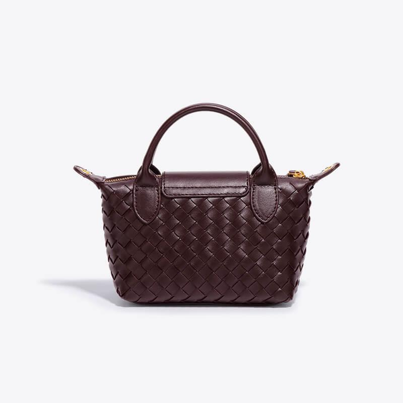 Dames Schoudertas Gevlochten Mini Tas met Afneembare Riempje 6