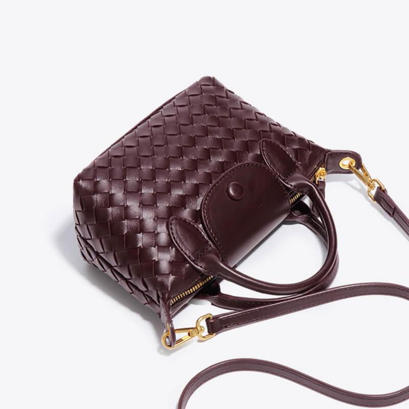 Dames Schoudertas Gevlochten Mini Tas met Afneembare Riempje 7