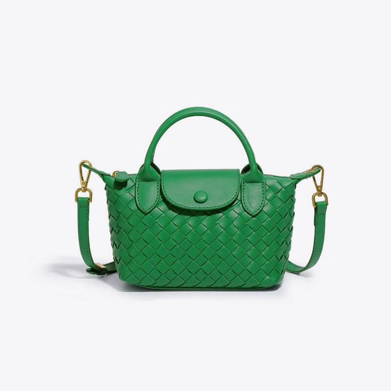 Dames Schoudertas Gevlochten Mini Tas met Afneembare Riempje 9