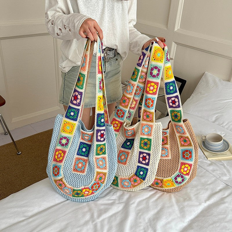 Dames Schoudertas Patchwork Design met Verstelbare Riem 3