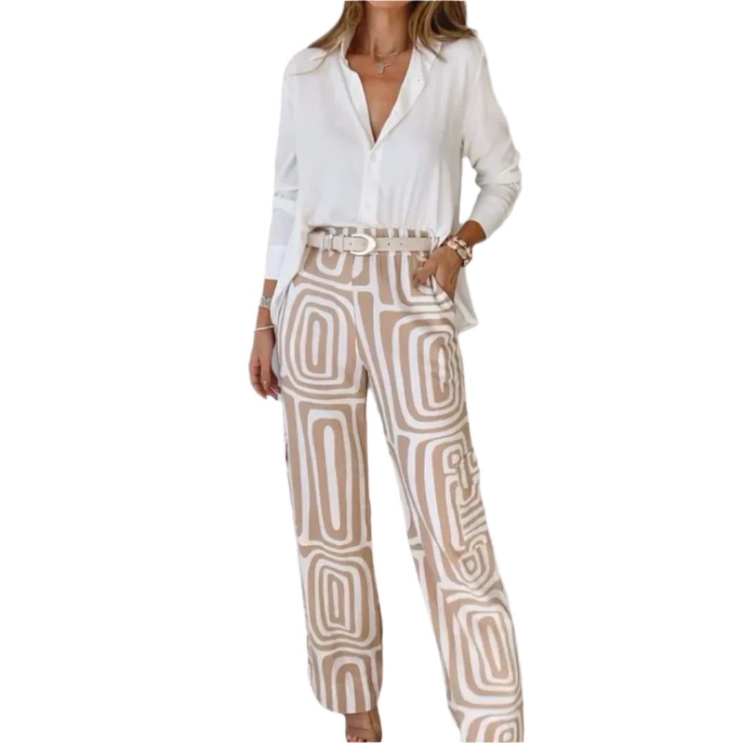 Dames Set Casual Chic Geometrisch Print 0