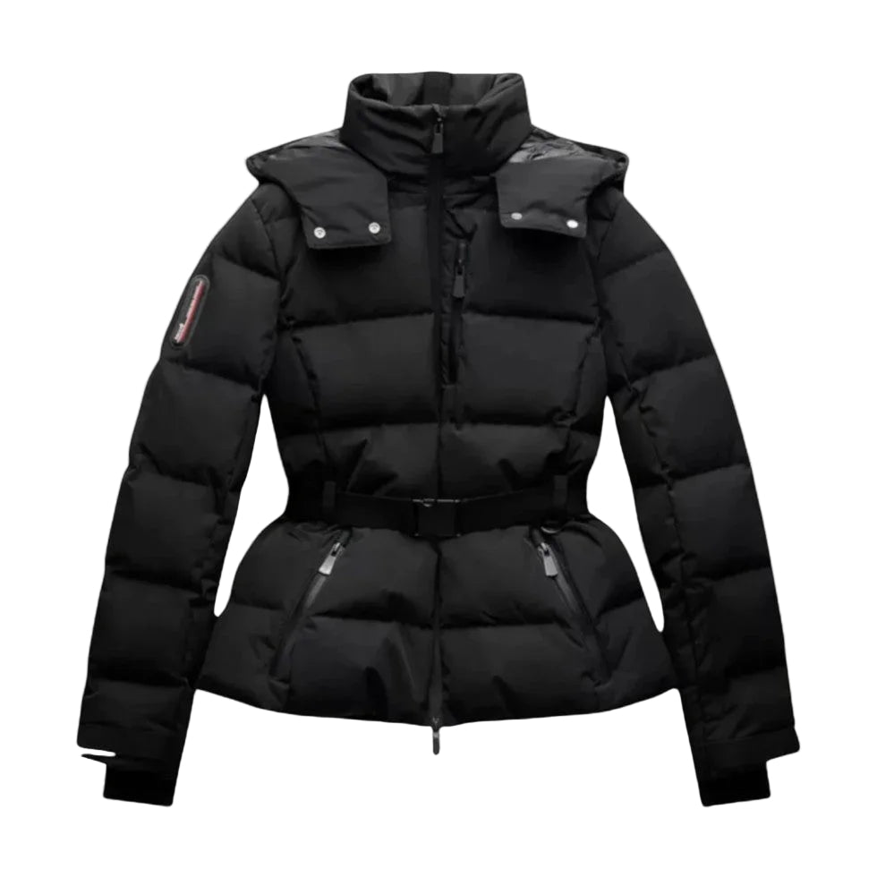 Dames Ski-jack Met Capuchon en Tailleaccent 0