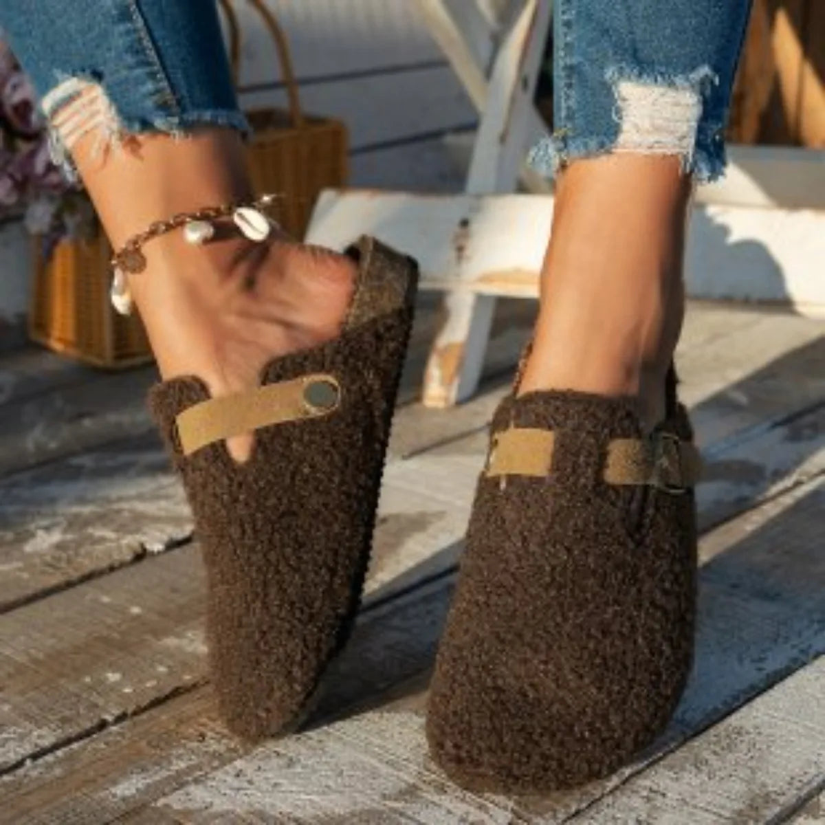 Dames Slippers Slip-On Met Gesp Detail Voor Comfortabel Gebruik 3