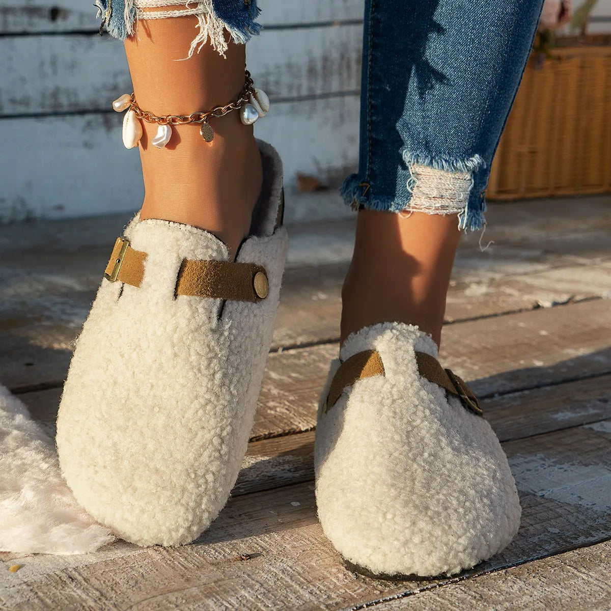 Dames Slippers Slip-On Met Gesp Detail Voor Comfortabel Gebruik 5