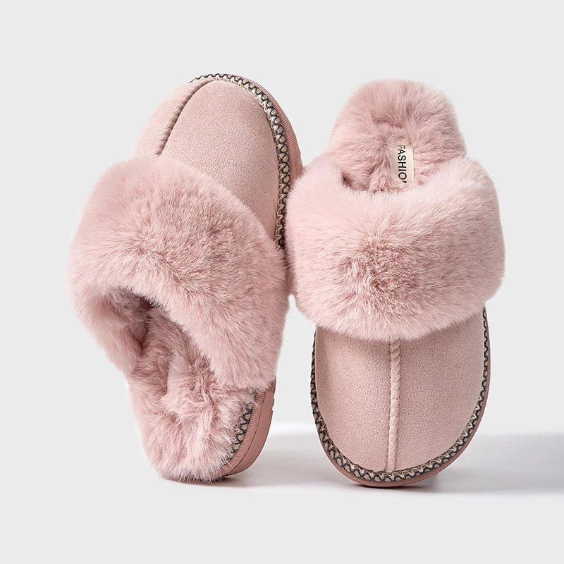 Dames Slippers met Zachte Bontvoering voor Winter Comfort 0