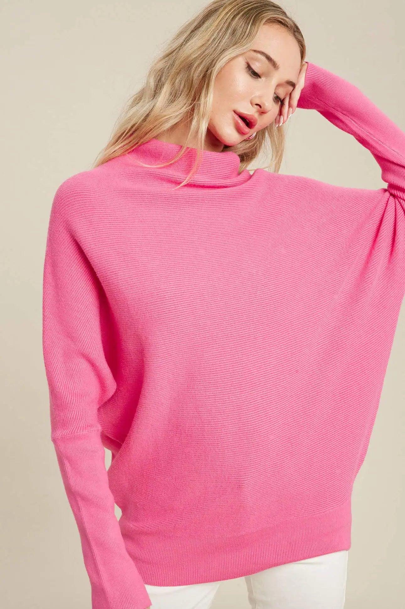 Dames Slouch Neck Dolman Trui Zacht Viscose Polyester Nylon 1