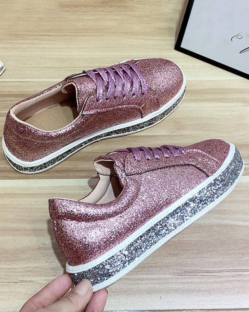 Dames Sneakers Platform Stijlvol met Glitter 5
