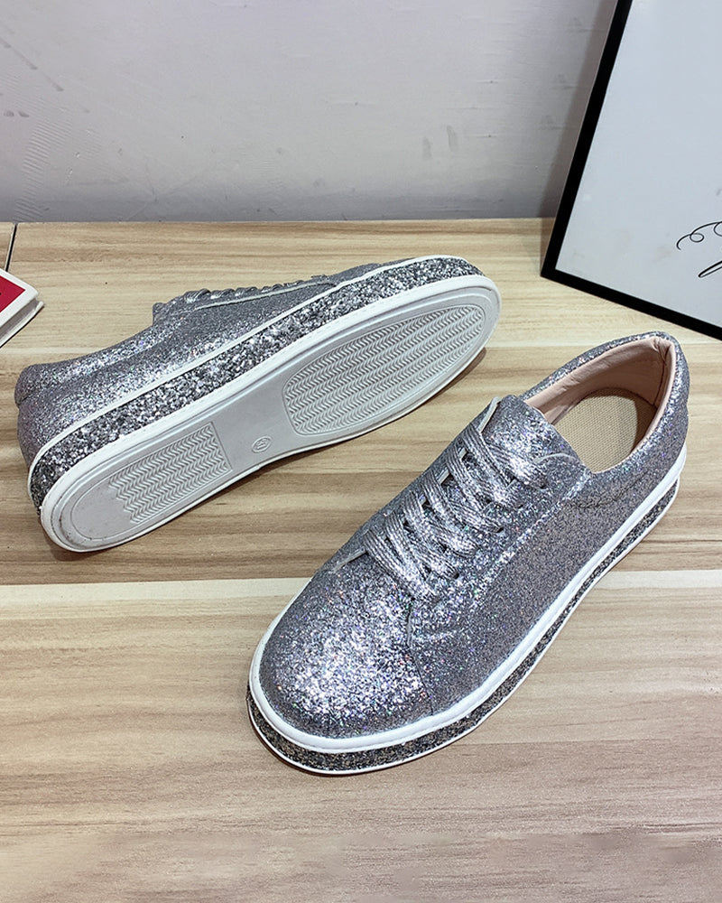 Dames Sneakers Platform Stijlvol met Glitter 6