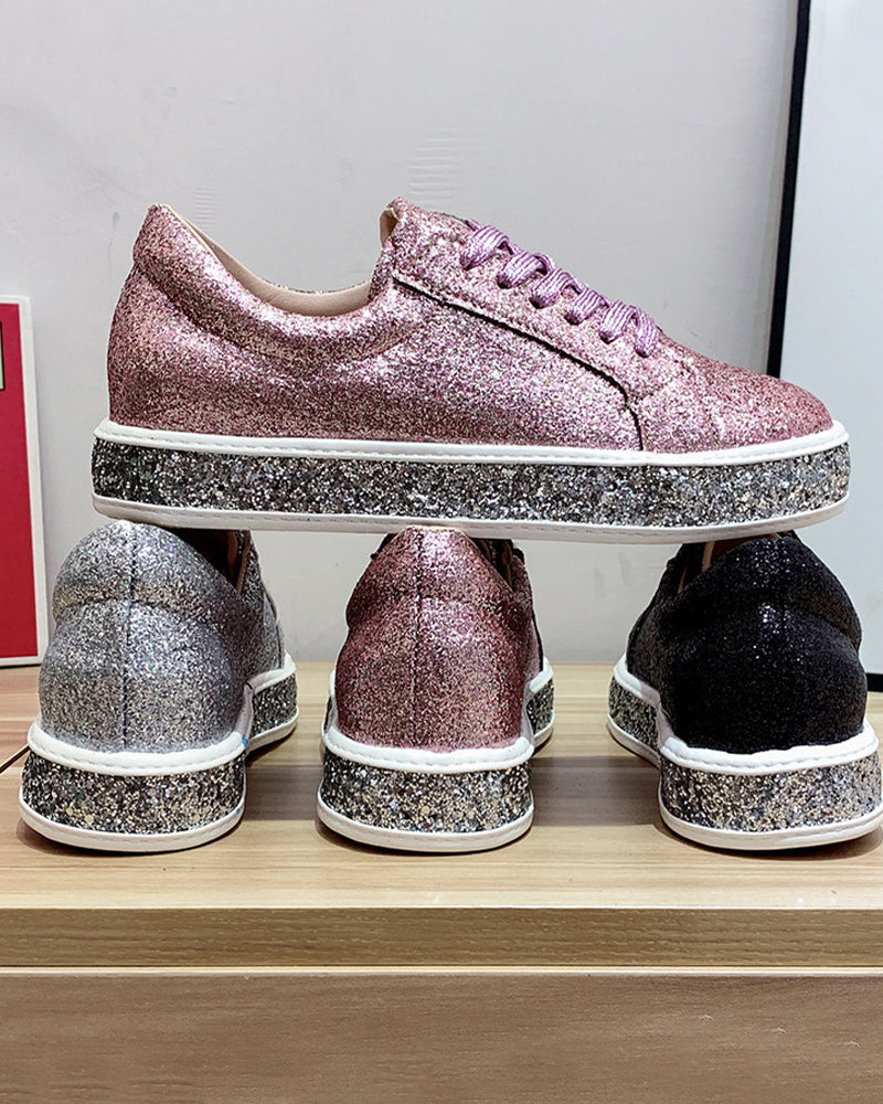 Dames Sneakers Platform Stijlvol met Glitter 7