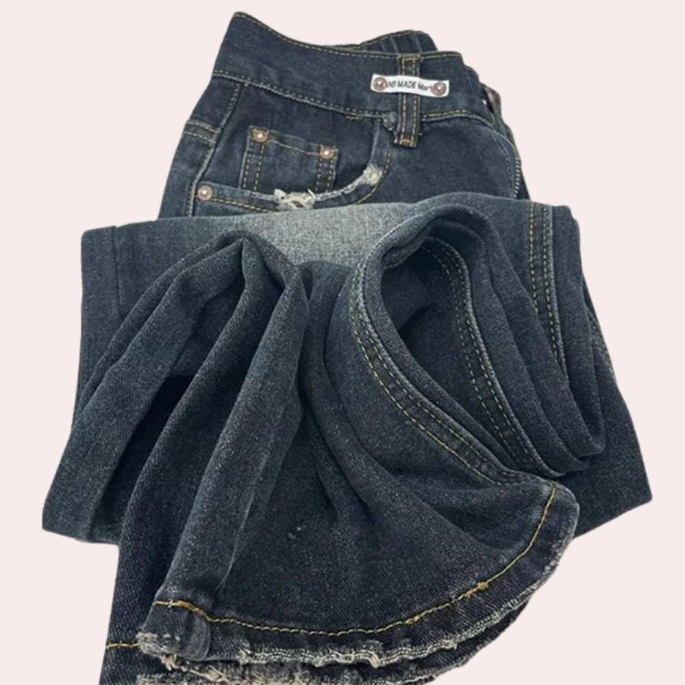 Dames Spijkerbroek Baggy Casual Vintage Stijl Met Verstelbare Taille 5