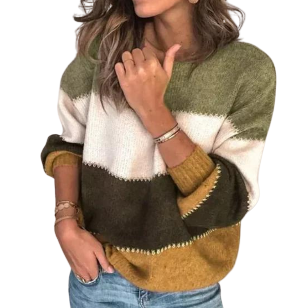 Dames Stribet Sweater Casual Stijl 0