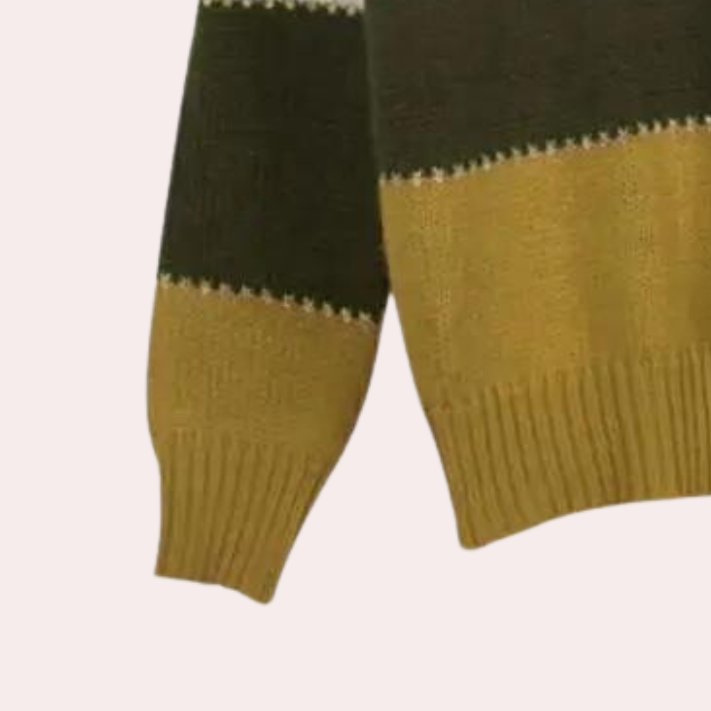 Dames Stribet Sweater Casual Stijl 1