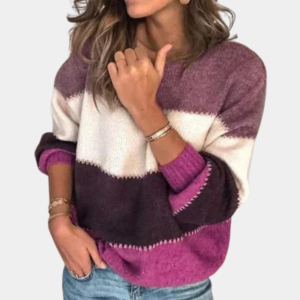 Dames Stribet Sweater Casual Stijl 10