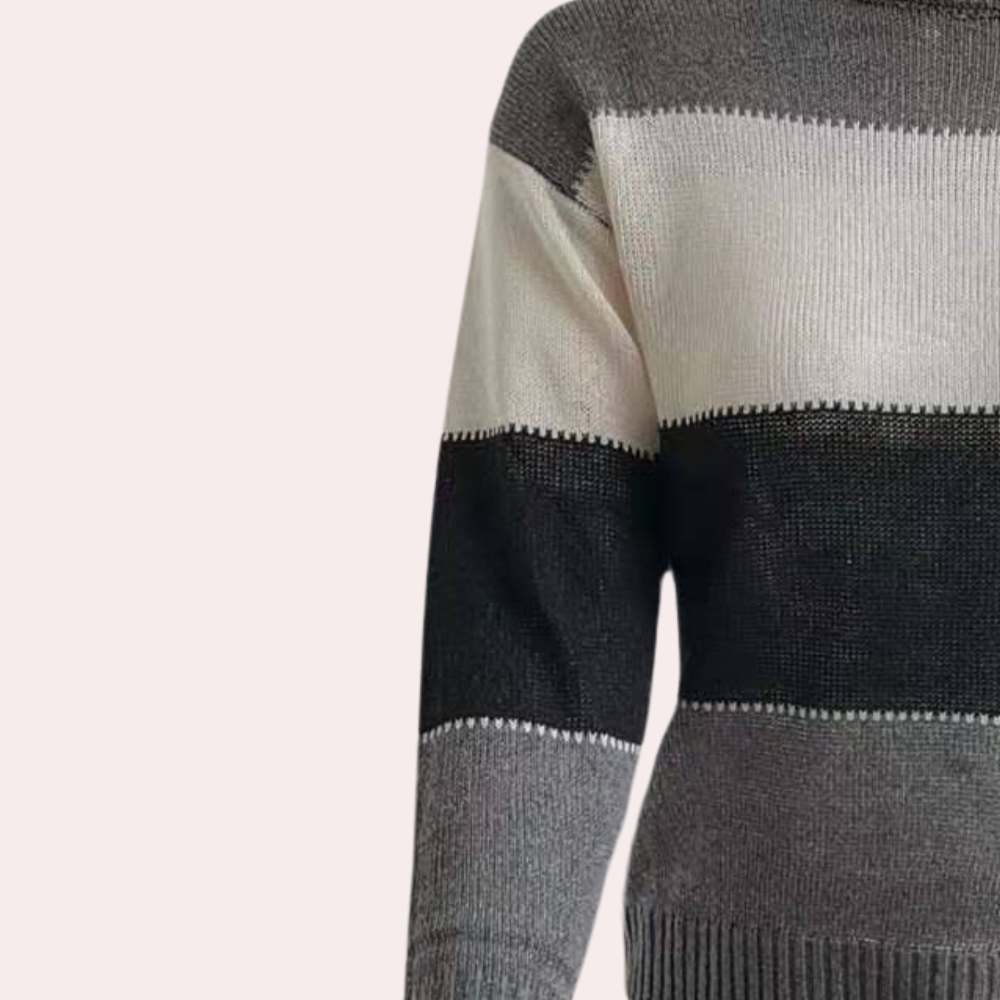 Dames Stribet Sweater Casual Stijl 2