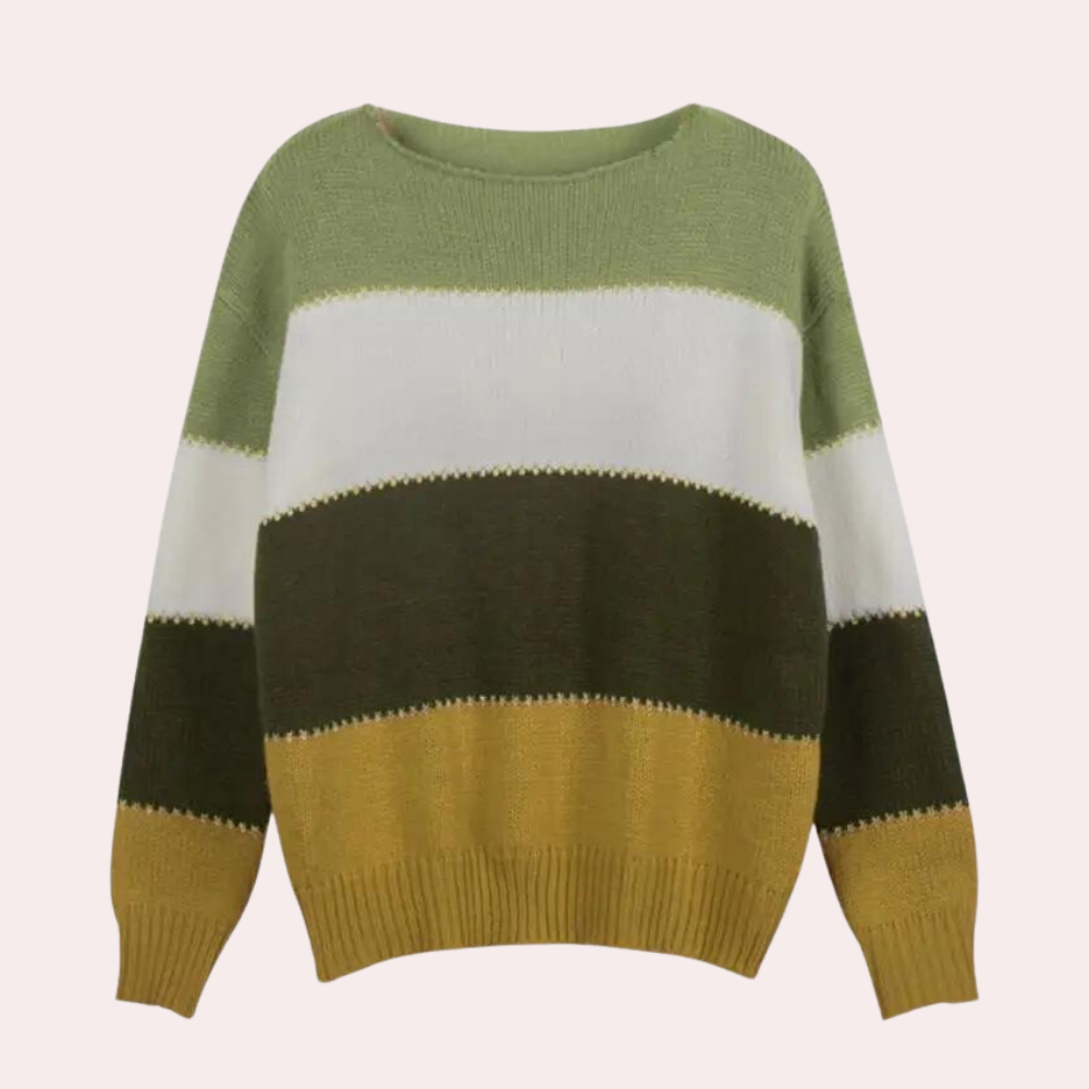 Dames Stribet Sweater Casual Stijl 4