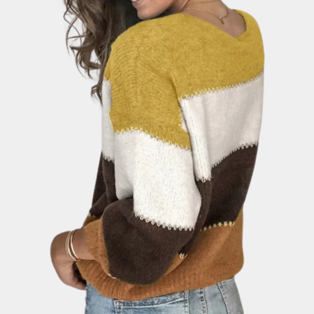 Dames Stribet Sweater Casual Stijl 5