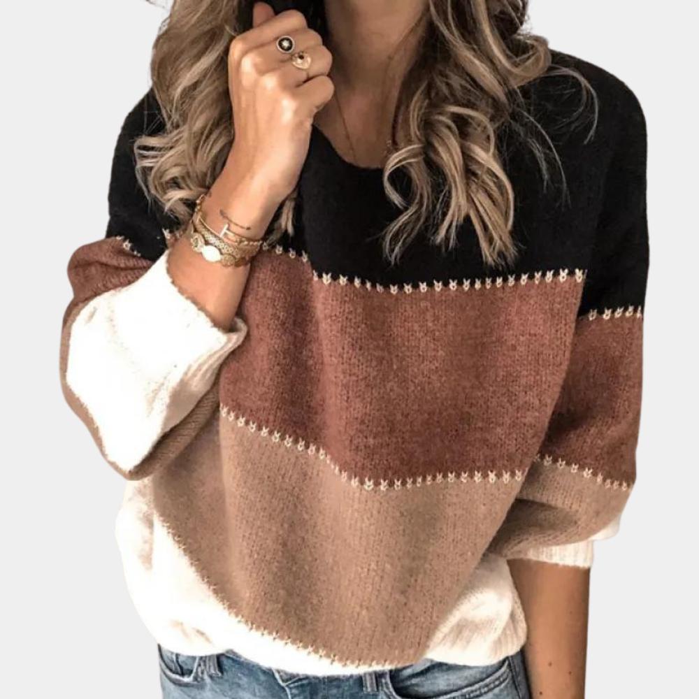 Dames Stribet Sweater Casual Stijl 8