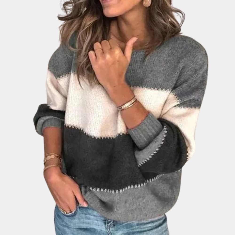 Dames Stribet Sweater Casual Stijl 9