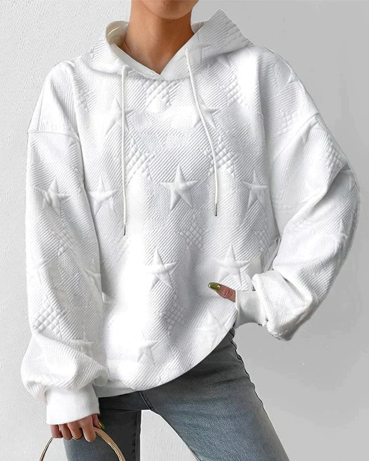 Dames Sweatshirt Casual Met Geribbelde Details 2