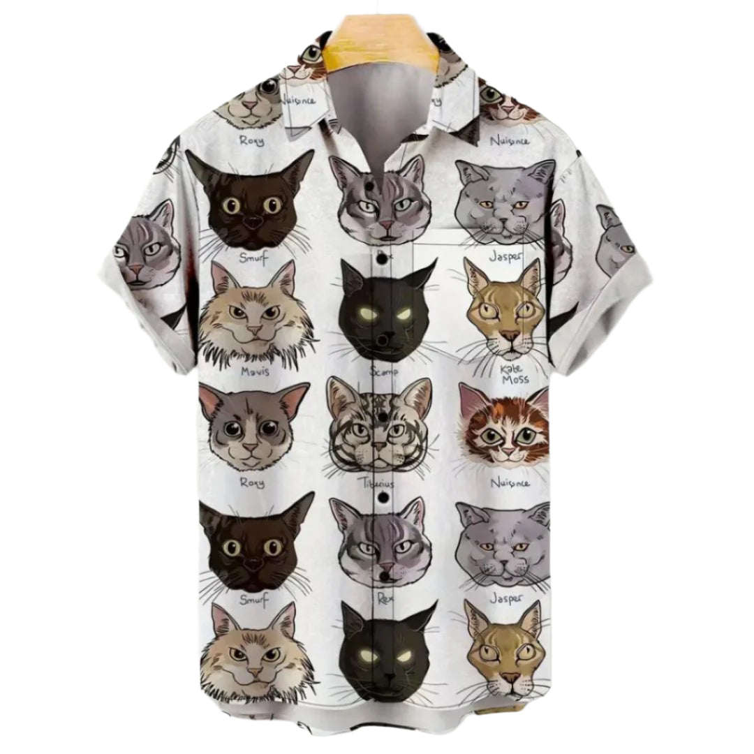 Dames T-shirt Relaxed Kitty Prints Premium Lichtgewicht 0