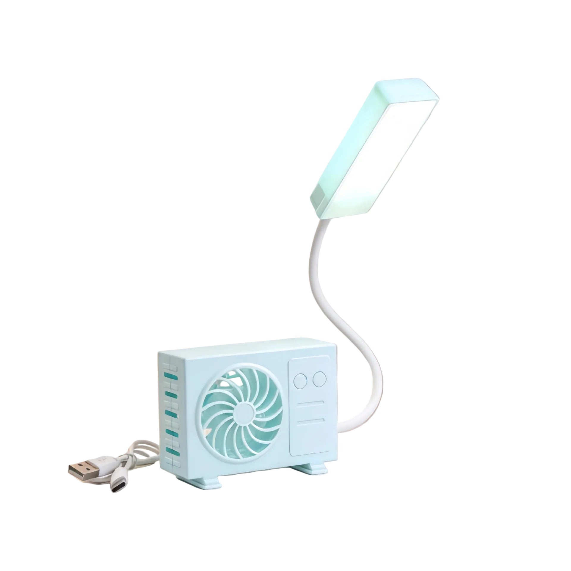 Dames Tafellamp met Verstelbare Arm en USB-Ventilator Modern Design 0