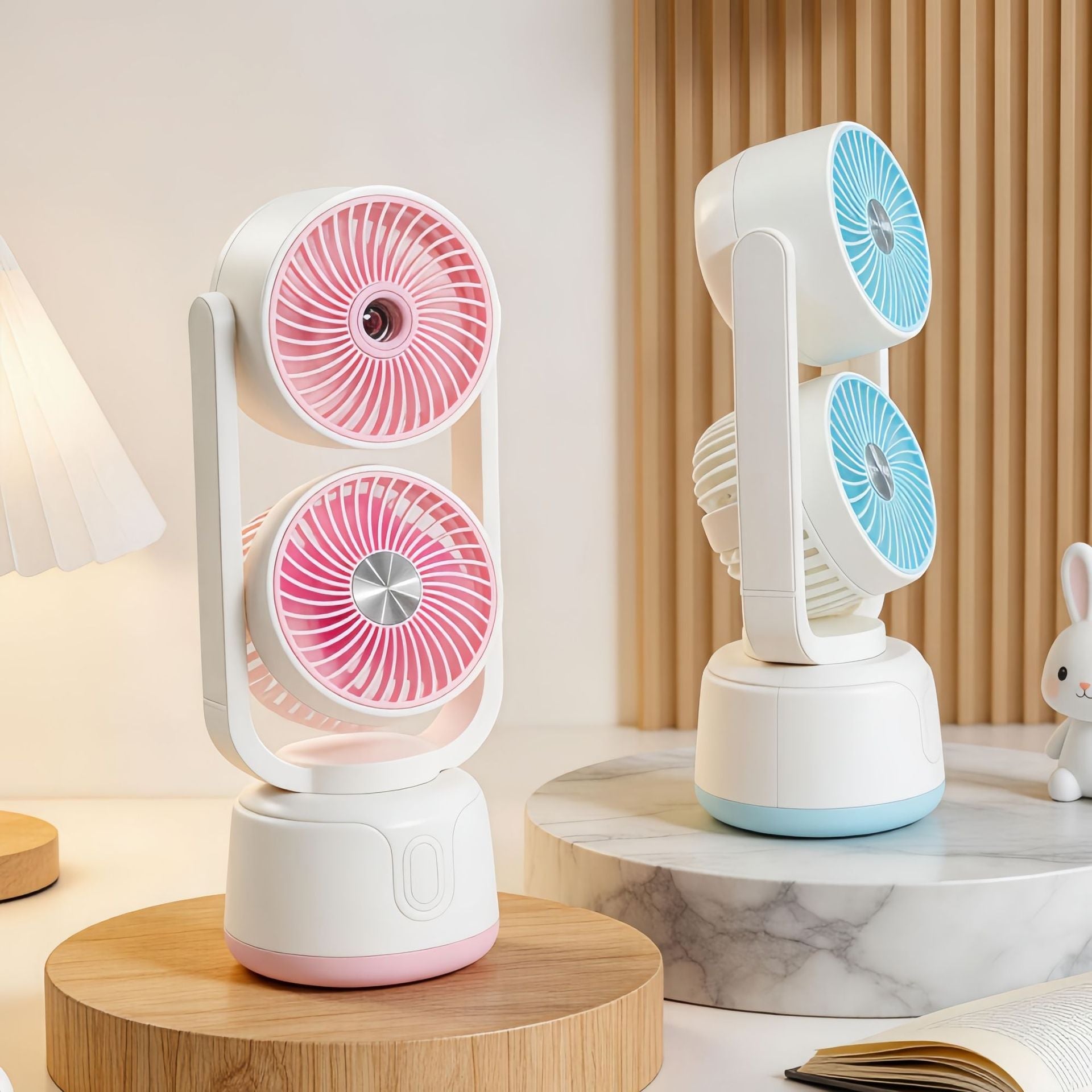 Dames Tafelventilator Compact met Vernevelingsfunctie en Twee Snelheden 3