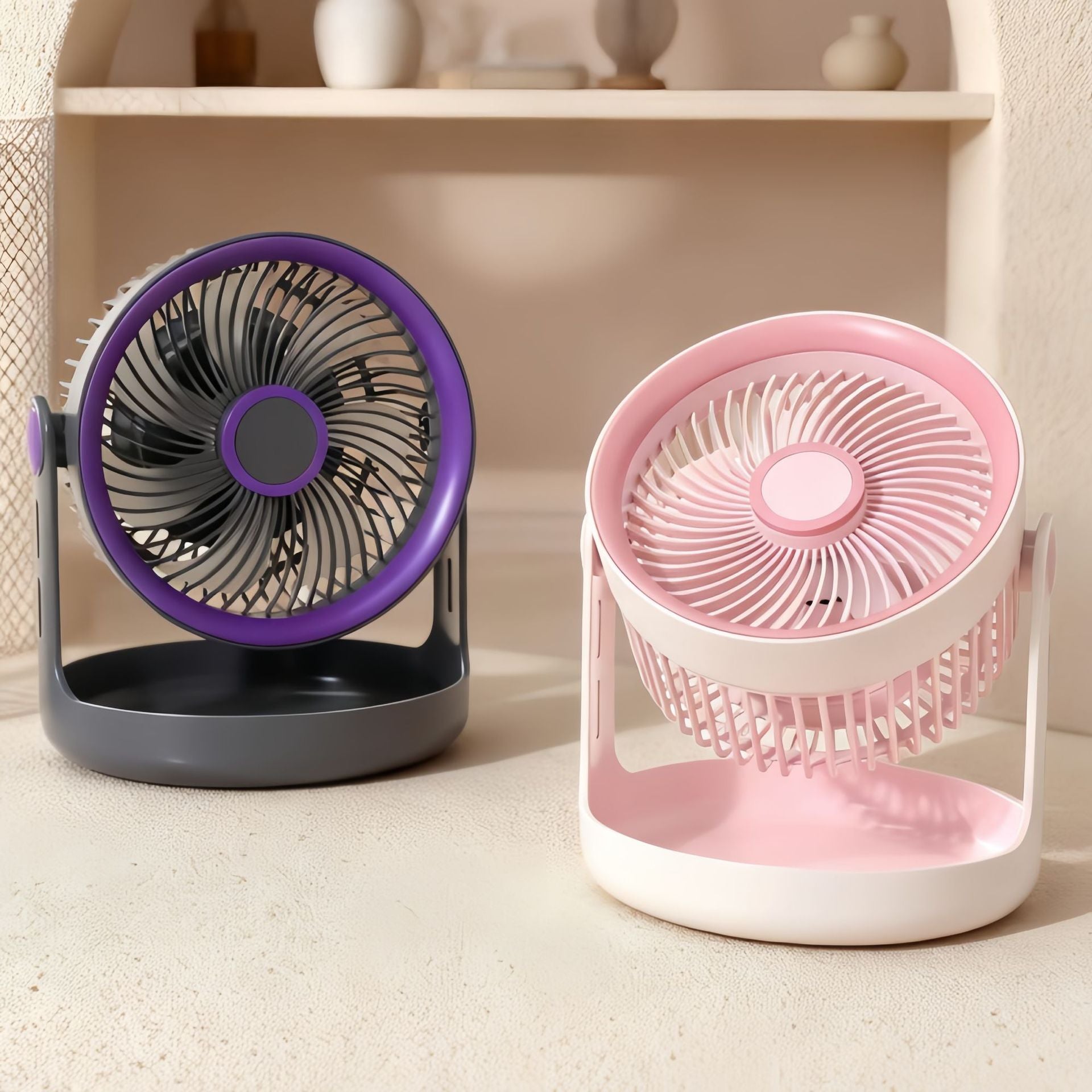 Dames Tafelventilator Verstelbare Kop Stille Werking 3