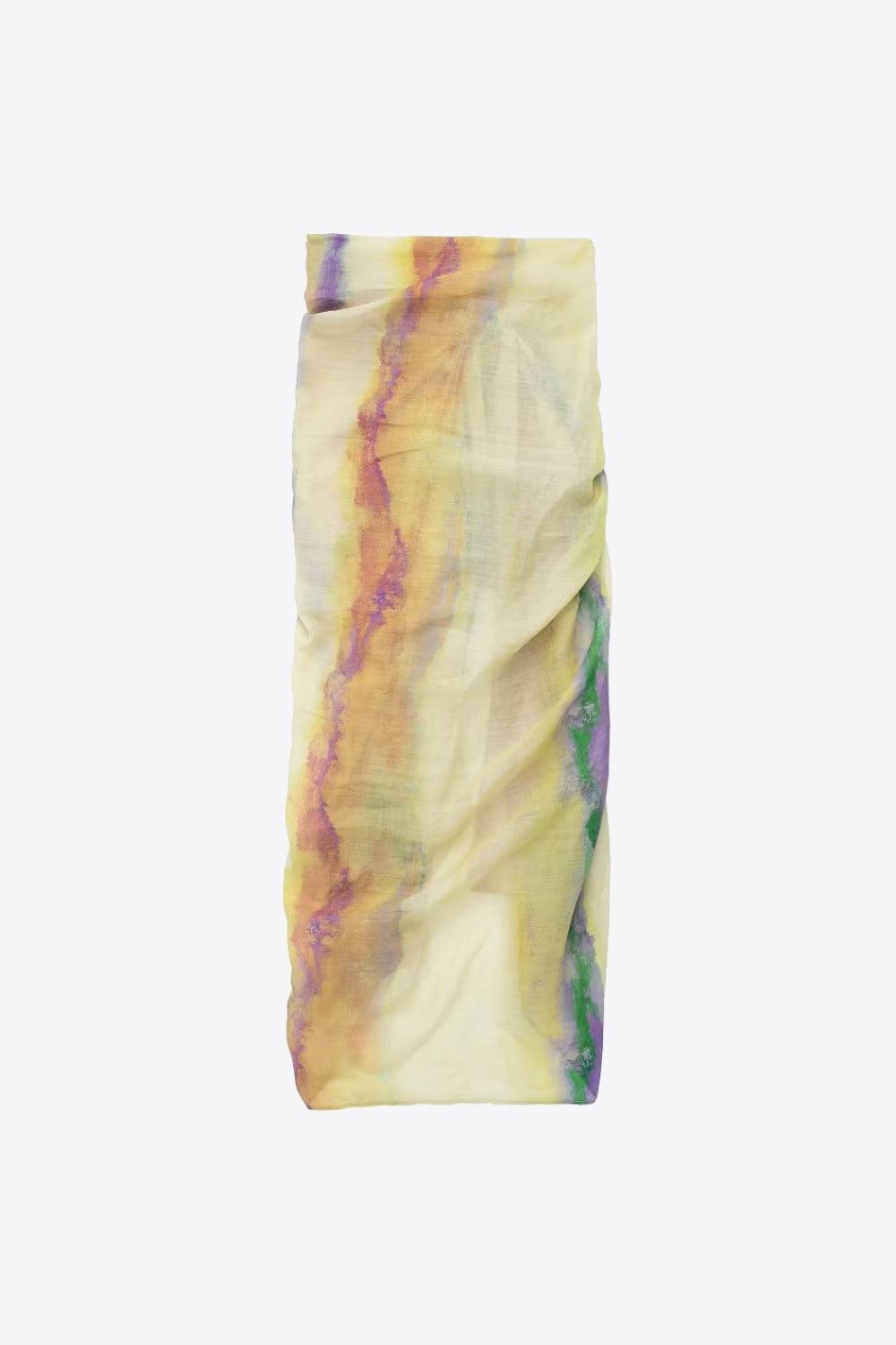 Dames Tie-Dye Lange Mouwen Shirt en Geknoopte Rok Set 4