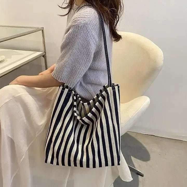 Dames Tote Bag Gestreept Modern Ontwerp 2