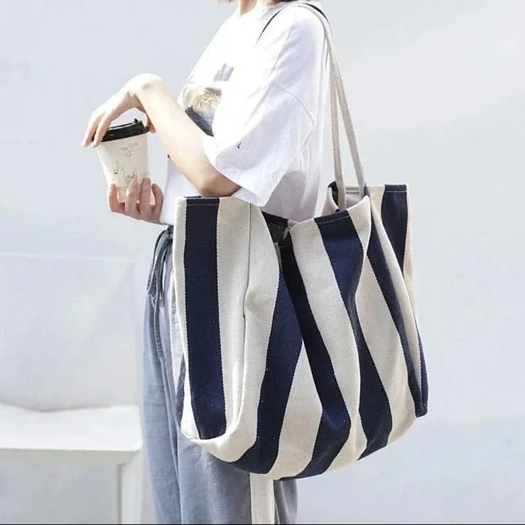 Dames Tote Bag Gestreept Modern Ontwerp 8