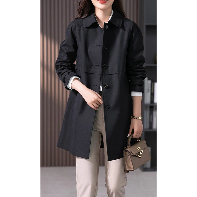 Dames Trenchcoat Lange Klassiek Waterdicht 2