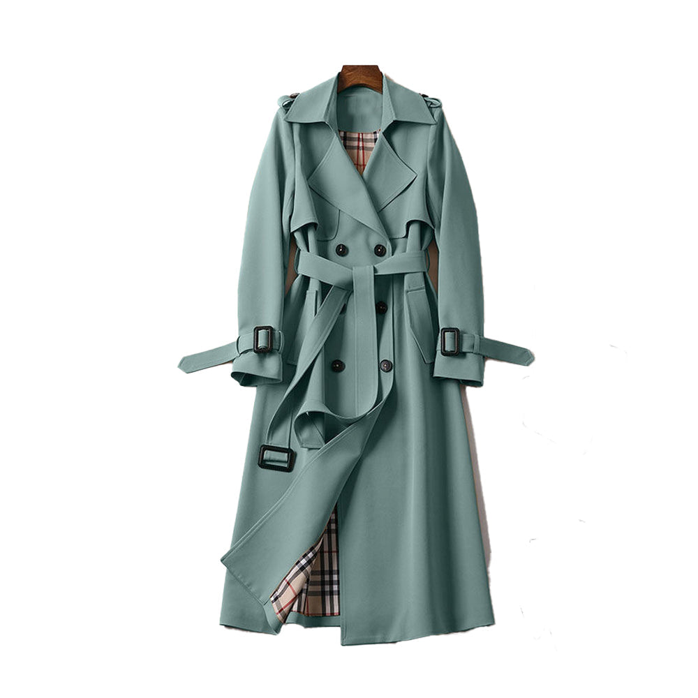 Dames Trenchcoat met Dubbele Knopen 11