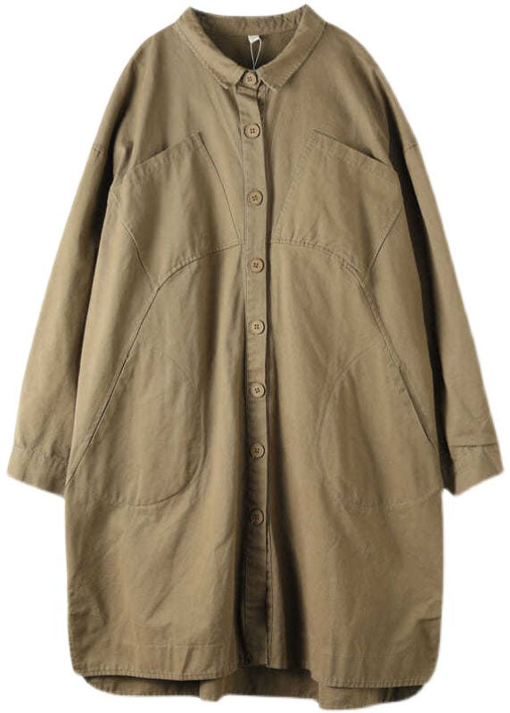 Dames Trenchcoat met PeterPan-kraag in Kaki 4
