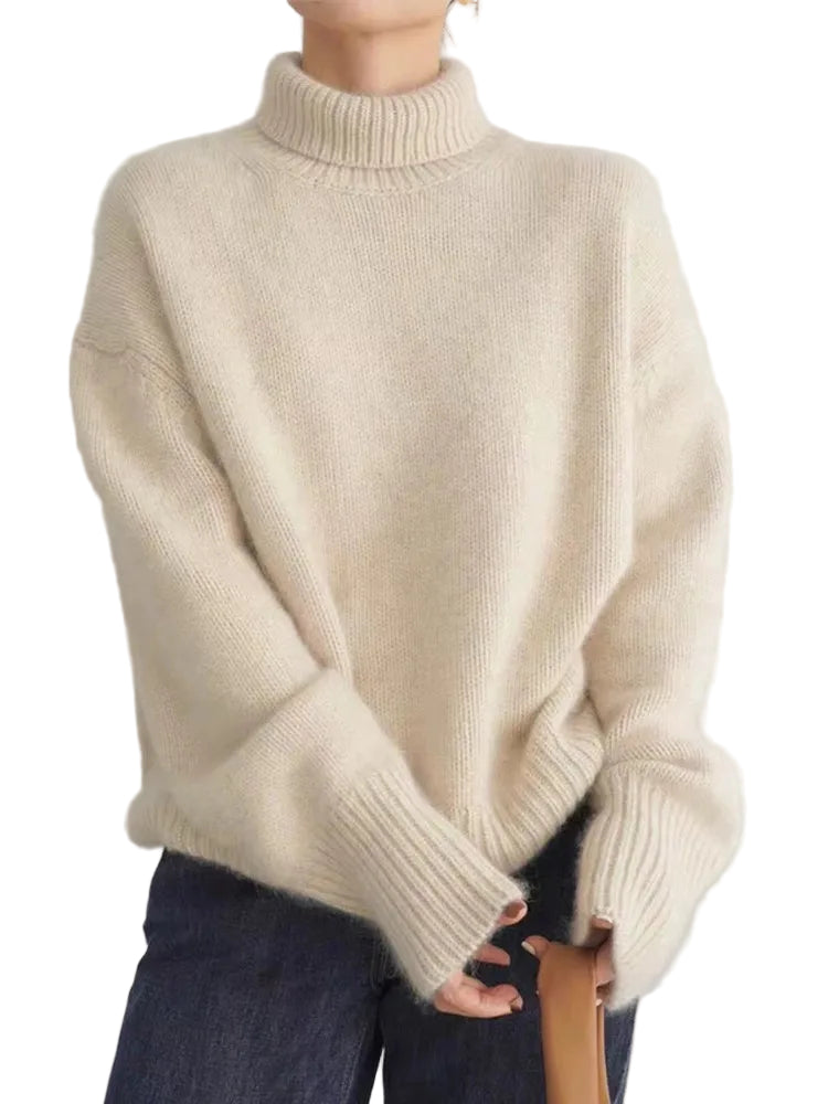 Dames Trui Hoge Krage Casual en Formeel Stijl 0
