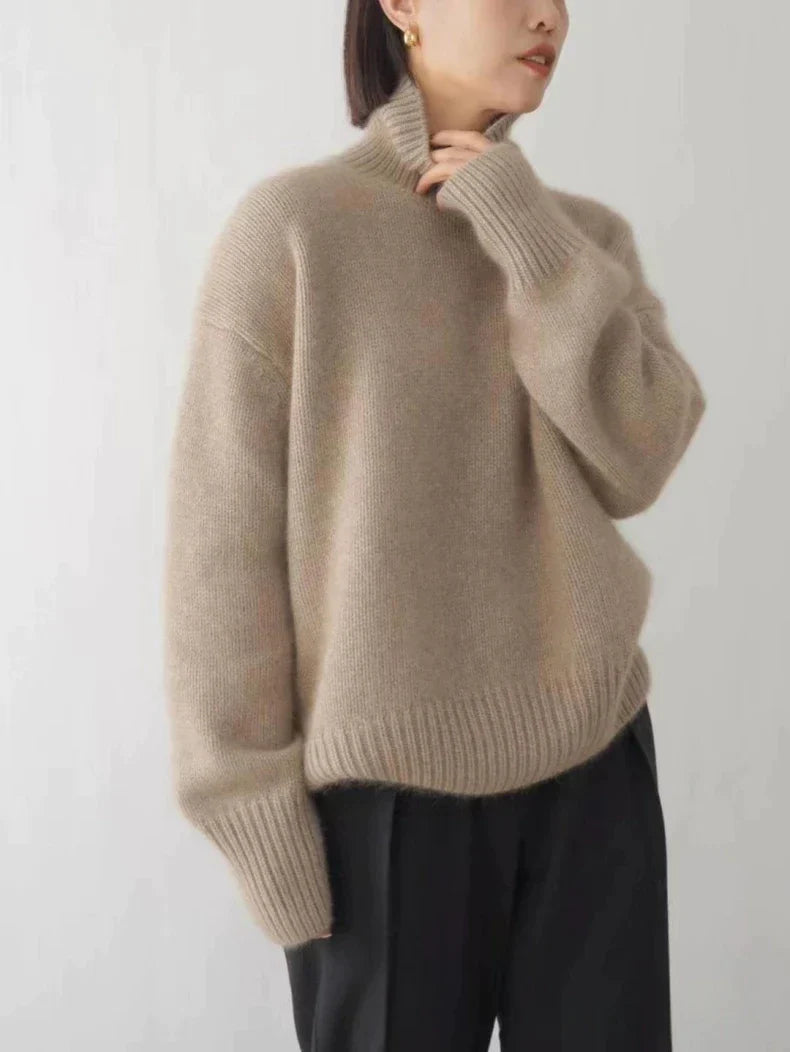 Dames Trui Hoge Krage Casual en Formeel Stijl 6