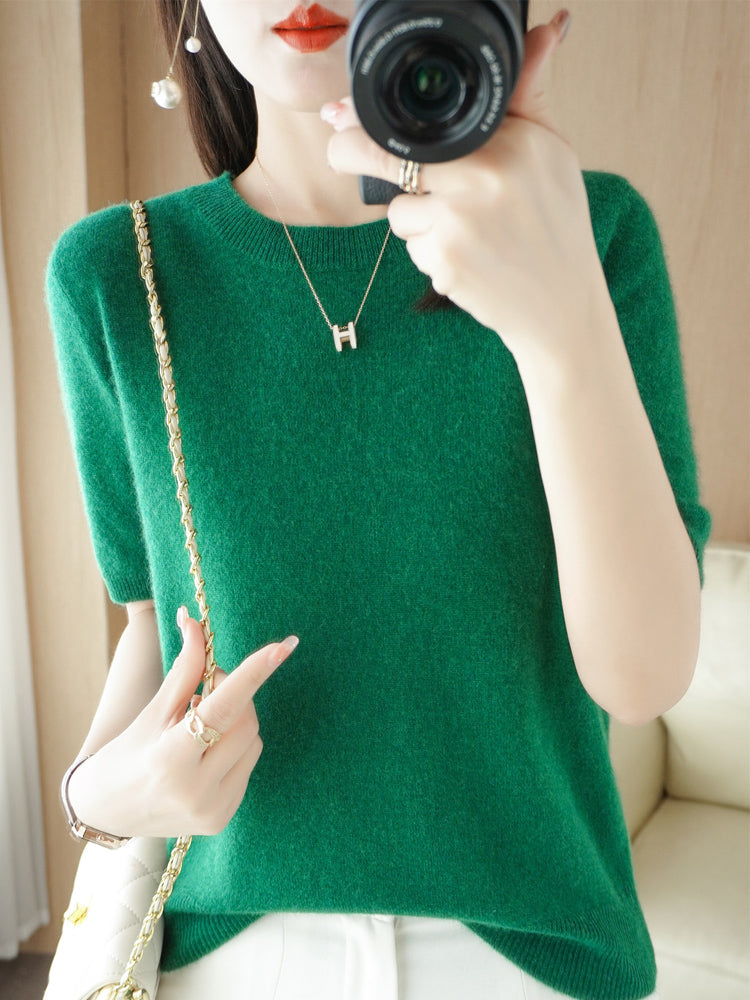 Dames Trui Korte Mouwen van Merinowol voor Casual en Chique Outfits 16