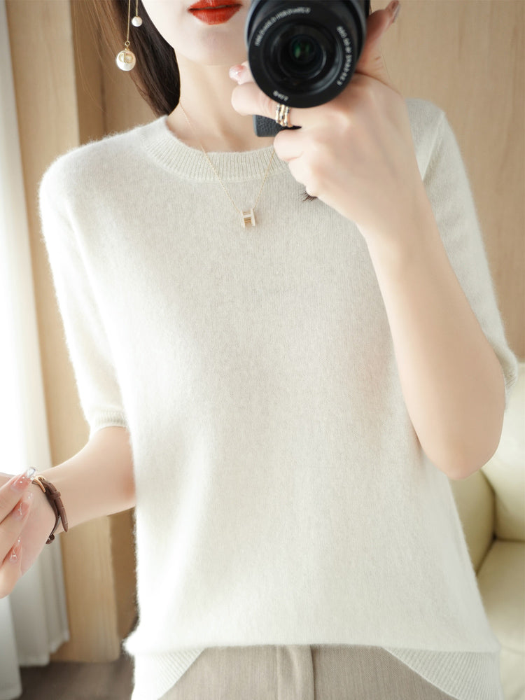 Dames Trui Korte Mouwen van Merinowol voor Casual en Chique Outfits 6