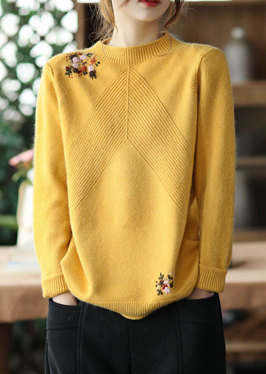 Dames Trui met Bloemenborduursel voor Casual Stijl 2