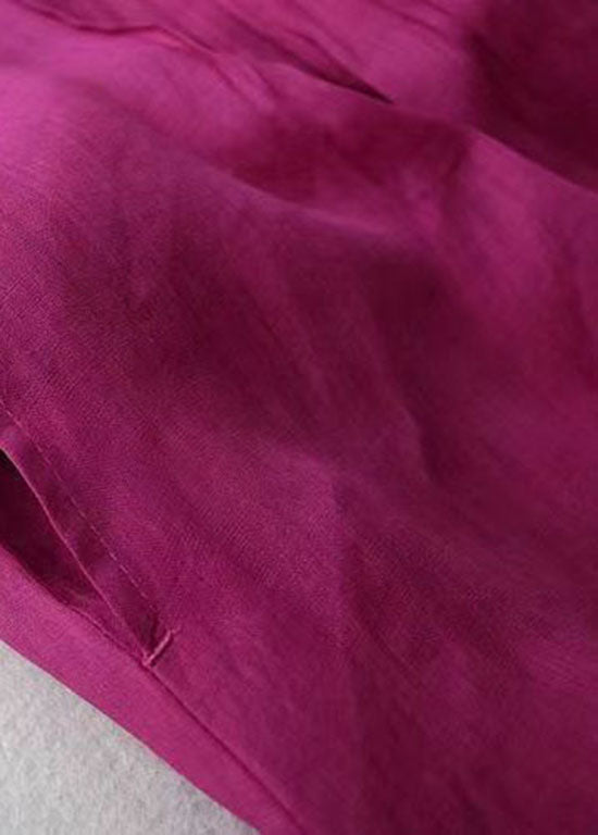 Dames V-hals Jurk met Gerimpelde Zakken en Patchwork 4